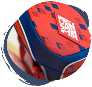 Magic Mags Mia san Mia mit FC Bayern Logo und Bayern-Maskottchen "Berni"