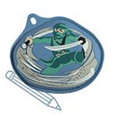 Malvorlage Ninja Zuki MAGIC MAGS im Design Ninja Zuki, Frontmotiv, mit einem Stift als Icon