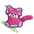 Malvorlage Pink Panda Yuki MAGIC MAGS im Design Pink Panda Yuki, Frontmotiv, mit einem Stift als Icon