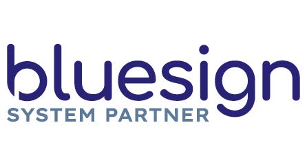 Logo der Firma bluesign in blau