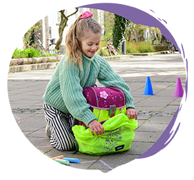 Einfache Befestigung am Rucksack